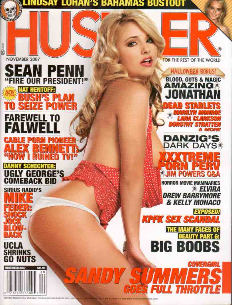 Hustler Magazine November 2007 Sandy Summers | West Coast Newsstand